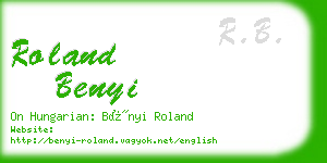 roland benyi business card